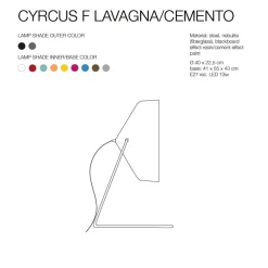 CYRCUS F CEMENTO Design Bodenstehleuchte aus Italien