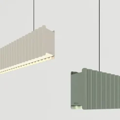 DUNE XL Lineare Hängeleuchte mit gewellter Front