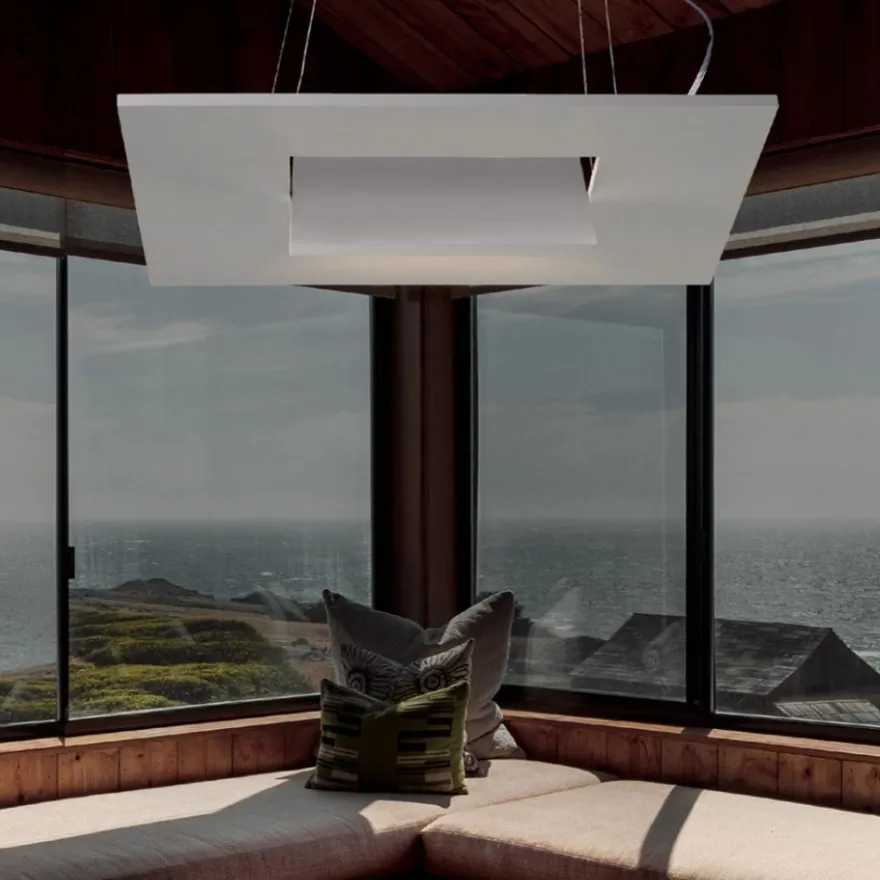 DUPLICO Flache quadratische LED Hängeleuchte mit Raffinesse