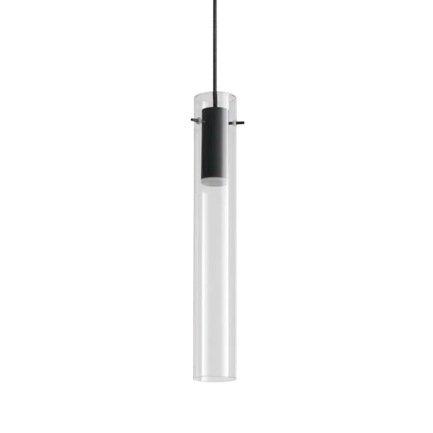 FIOLA Zylindrische Glas-Pendelleuchte