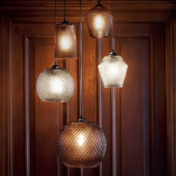 KNAP BALL Pendelleuchte aus gepresstem Glas Ø 22 cm