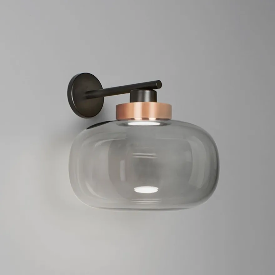 LEGÈR Glas-Wandleuchte mit LED in zwei Größen