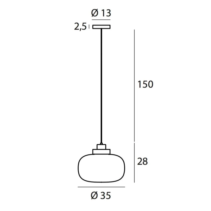 LEGÈR Opalglas-Pendelleuchte mit LED