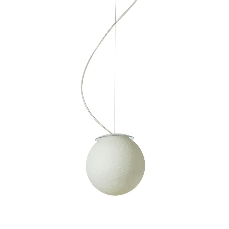 LUNA Mond-Leuchte aus weißem Kunstharz