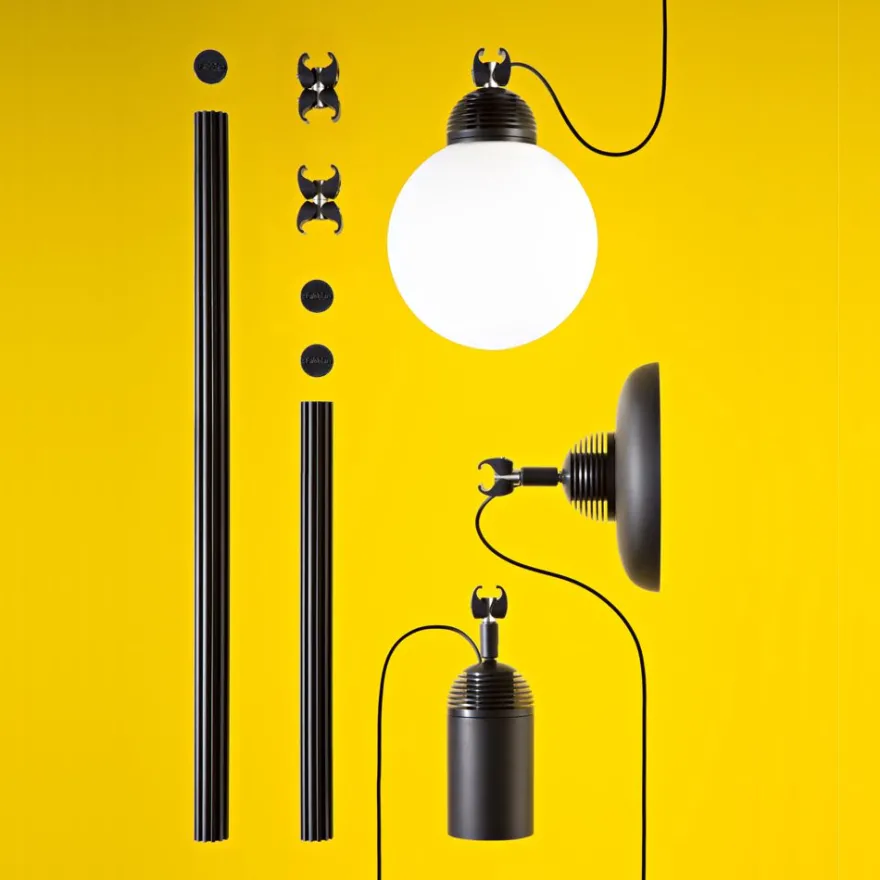 SUSPENDED SYSTEM Modulares Leuchtensystem mit vier verschiedenen Lichtquellen