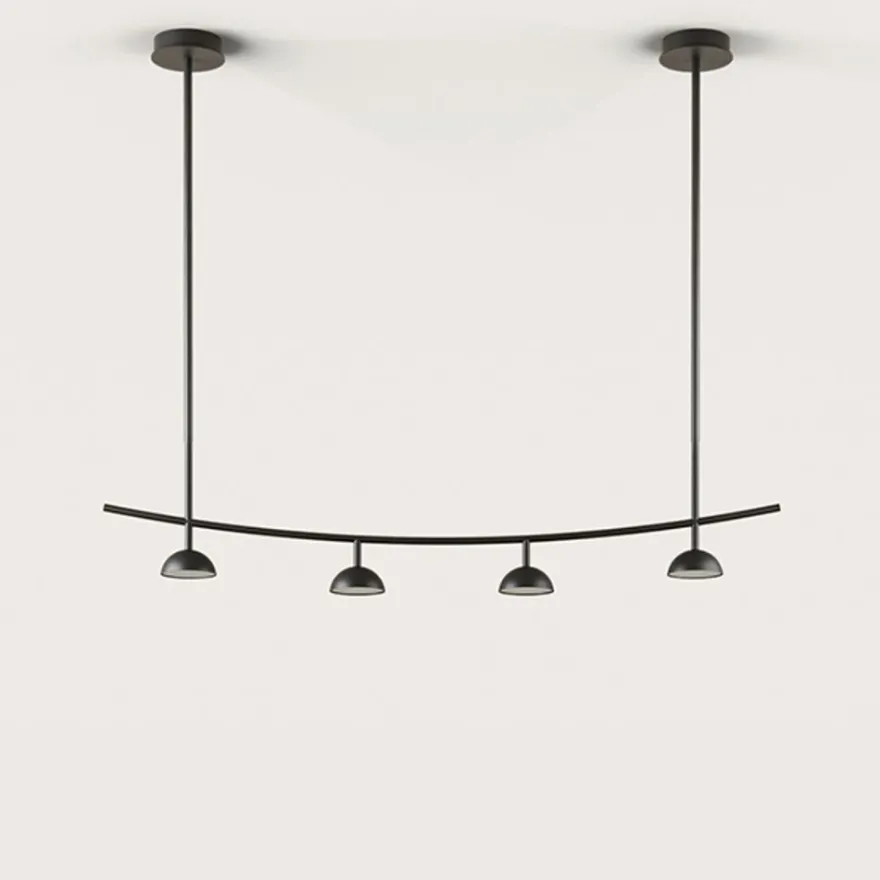 TANA Lange Design Hängeleuchte in Schwarz